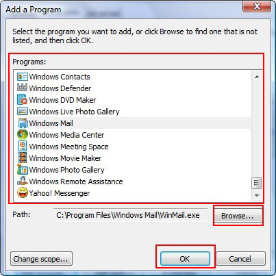 Windows Firewall in Windows Vista Picture 7