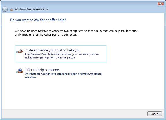 Windows Vista: Supporting users using Remote Assistance (Part 2) Picture 2