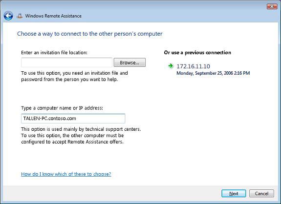 Windows Vista: Supporting users using Remote Assistance (Part 2) Picture 3