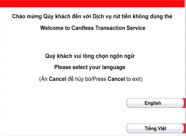 Withdraw money at Techcombank ATM without card Picture 6