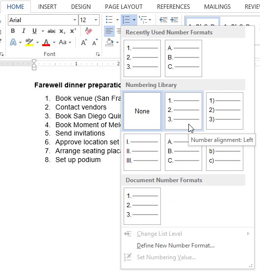 how to change spacing in microsoft word 10 bullet lists