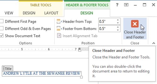 Word 2013 Complete Guide (Part 14): Page title, footer and page numbering Picture 10