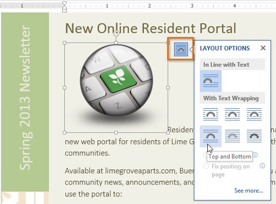 Word 2013 Complete Guide (Part 15): Insert Images and Text Wrapping functions Picture 18