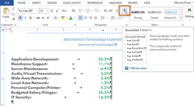 Word 2013 Complete Guide (Part 8): Using Indents and Tabs - TipsMake.com