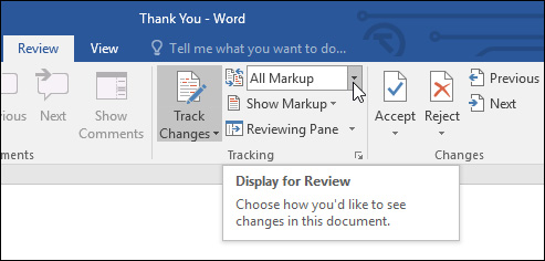 Word 2016 Complete Guide (Part 24): How to use Track Changes and Comments Picture 5