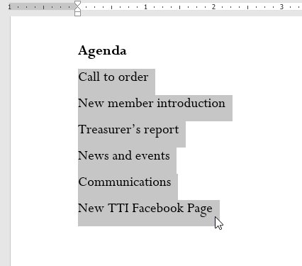 Word 2016 Complete Guide (Part 8): Make a list Picture 1