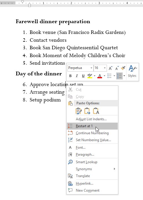 Word 2016 Complete Guide (Part 8): Make a list Picture 10