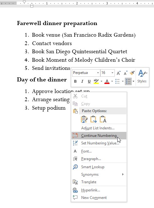 Word 2016 Complete Guide (Part 8): Make a list Picture 12