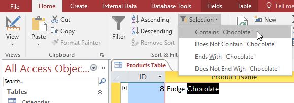 Work with data in Access 2016 Picture 33
