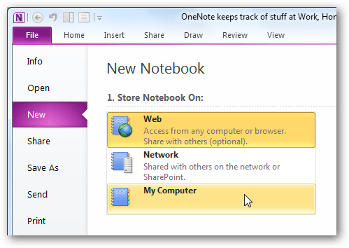 Work with OneNote 2010 Picture 6
