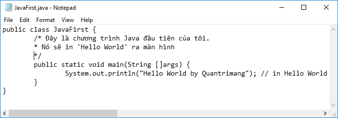 Write and run Java code on the computer for the first time Picture 1