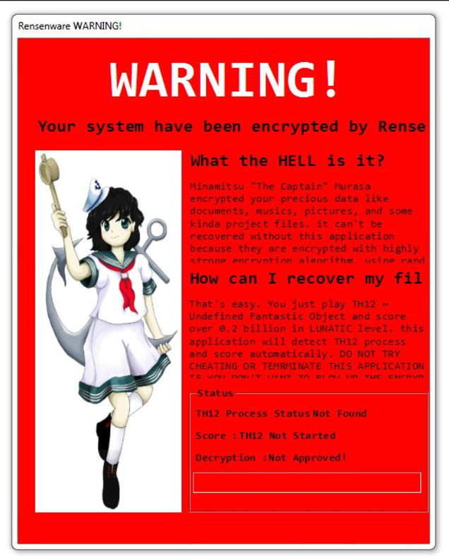 You will have to play the game if you want to get rid of this new Ransomware Picture 1