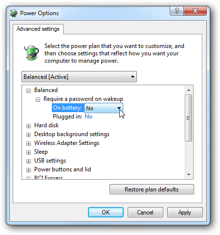 Your computer requires entering a password after starting from Sleep mode, this is a fix Picture 14