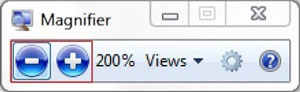 Zoom in, zoom out the computer screen with Magnifier on Windows 7 Picture 4