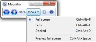 Zoom in, zoom out the computer screen with Magnifier on Windows 7 Picture 5