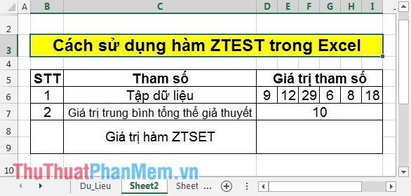 ZTEST function - Returns the probability value on one side of the z test in Excel Picture 3