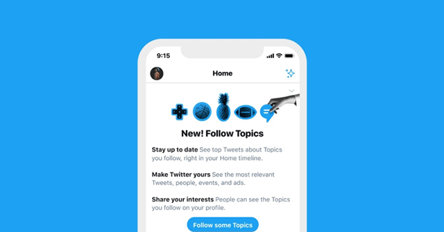 Twitter Allows You to Follow 'Topics'