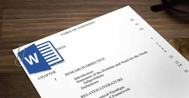 10 Impressive Table of Contents for Microsoft Word: MS Word