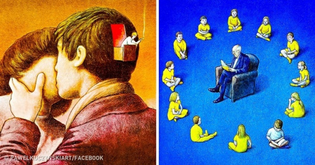20 Paintings Satire Another Aspect of the World We Live In