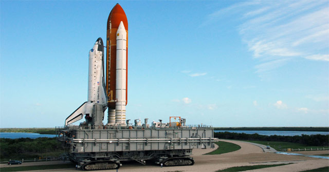 A Close up of NASA's 'Super Terrible' Spacecraft Transport Machine