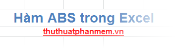 ABS Function (Absolute Value Calculation) in Excel