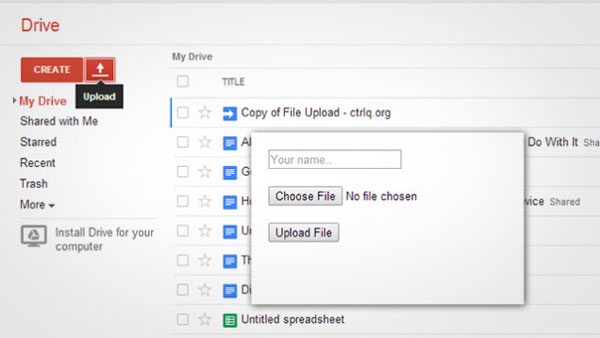 Allow Others to Upload Data to Your Google Drive