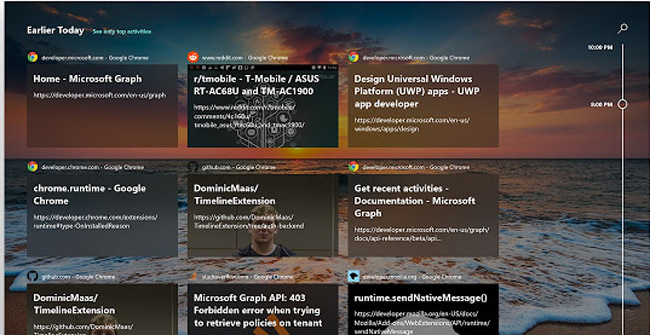 Already Able to Use Windows Timeline on Google Chrome and Mozilla Firefox
