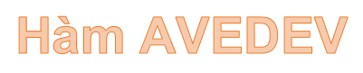 How to Use the AVEDEV Function in Excel