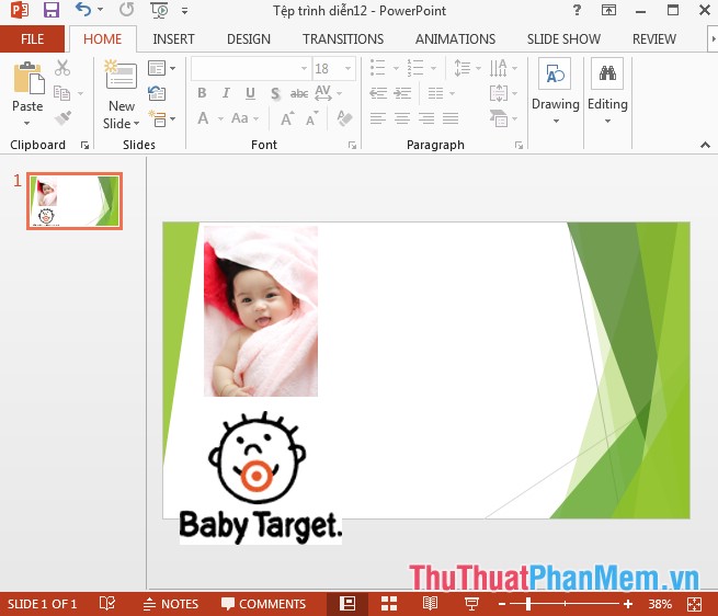 Basic operations on objects on slides in PowerPoint