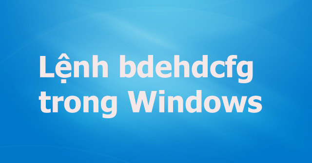 Bdehdcfg Command in Windows: A Practical Guide