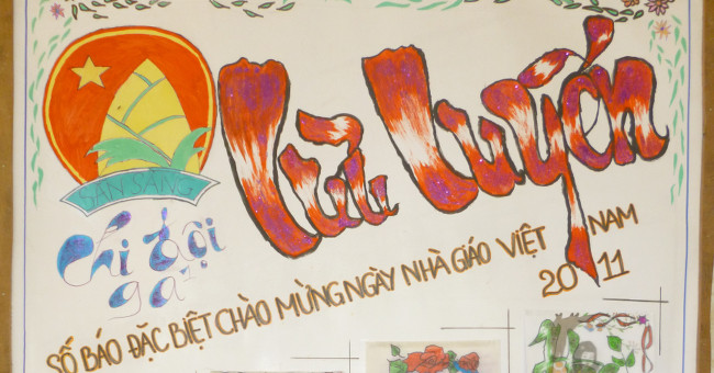 Beautiful Newspaper Form to Celebrate Vietnamese Teachers' Day