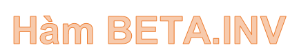 BETA. INV Function in Excel