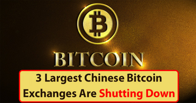 China's Three Largest Bitcoin Trading Points Are About to Close