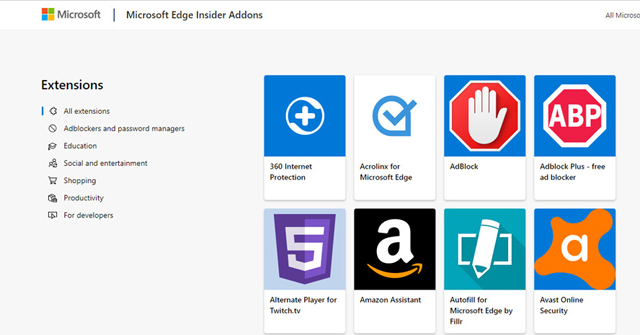 Chromium browser with Microsoft Edge has a new extension store ...