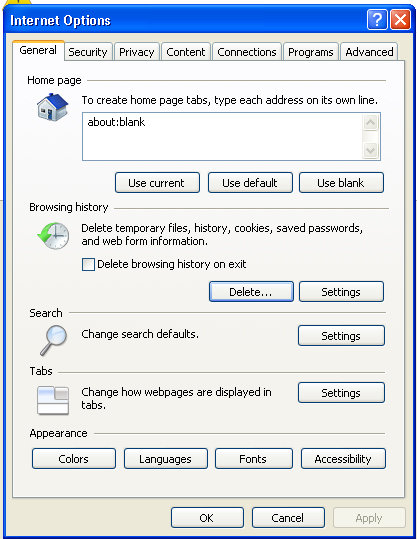 internet explorer history