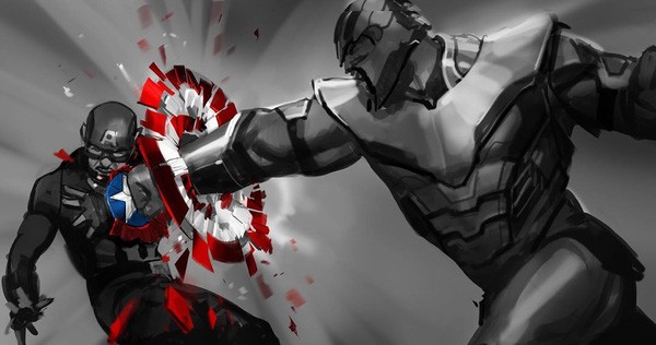 Conceptual Artwork Showing Thanos Single-handedly Breaking