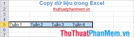 Copy, Copy Data in Excel