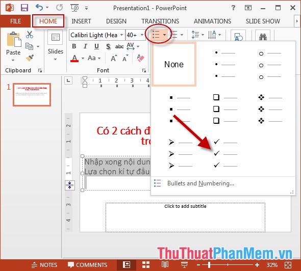 Create Bullets Using Bullets in PowerPoint