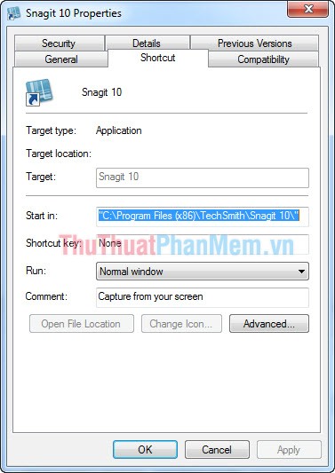 Create Shortcuts for Window Applications
