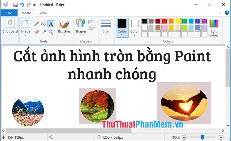 Cut Circle Images with Paint Simple and Fast