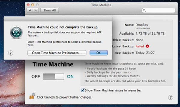 Data Recovery from the Lion Server on Lion Is Faulty