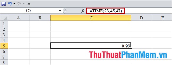 Date Time Functions in Excel