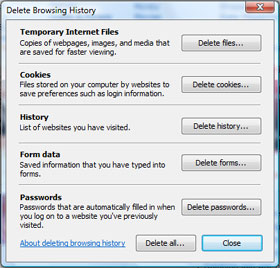 Delete the IE7 Browser Deposit Using the Command Line Utility