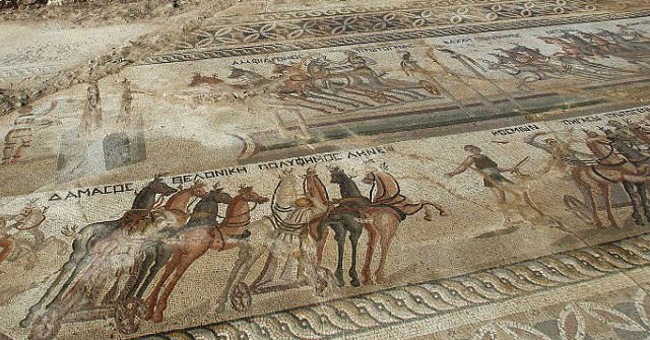 A 1000-year-old Ancient Roman Mosaic Stone in Cyprus