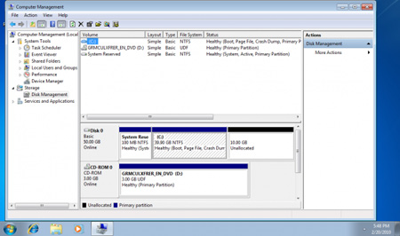 Expand the System Partition in Windows 7