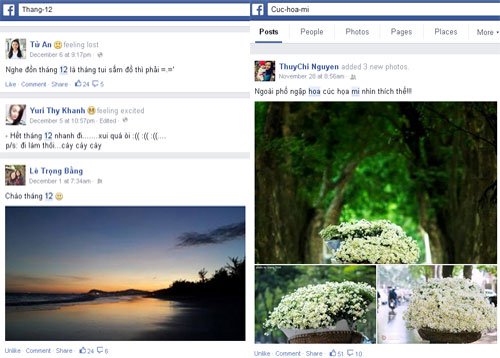 Facebook Allows Searching Information in Status
