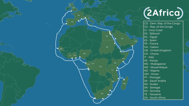Facebook Built an Undersea Cable Around Africa