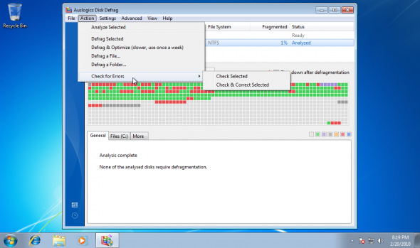 Fast Disk Defragmentation in Windows 7