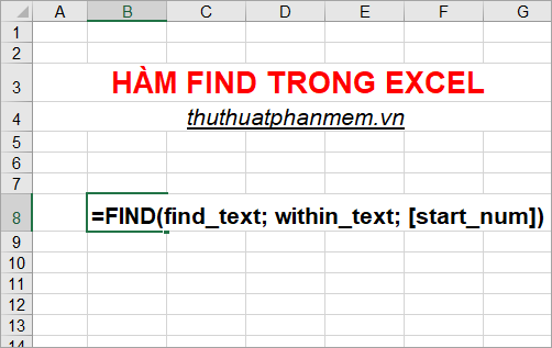 How to Use the FIND Function in Excel