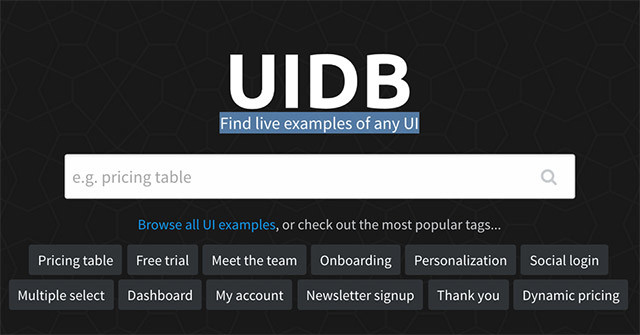 Find Inspiration to Design User Interface with UIDB: Web Design